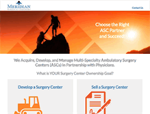 Tablet Screenshot of meridiansurgicalpartners.com